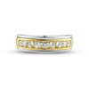Thumbnail Image 3 of Adore Men's Diamond Wedding Band 3/4 ct tw Round-cut 10K Two-Tone Gold