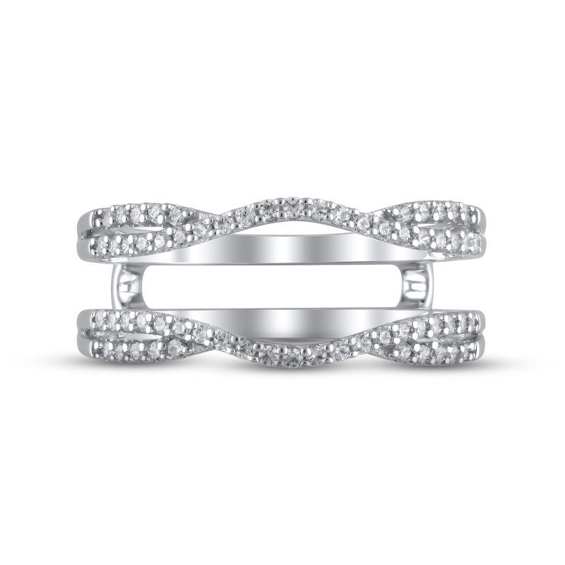 Diamond Insert Ring 1/3 ct tw Round-cut 14K White Gold