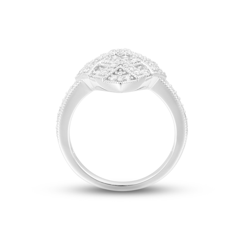 Diamond Ring 3/8 ct tw Round-cut Sterling Silver