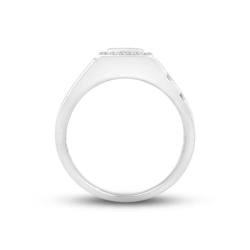 Main Image 2 of Adore Men's Diamond Wedding Band 1/2 ct tw Square & Round-cut 14K White Gold