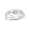 Thumbnail Image 1 of Adore Men's Diamond Wedding Band 3/8 ct tw Square-cut 10K White Gold