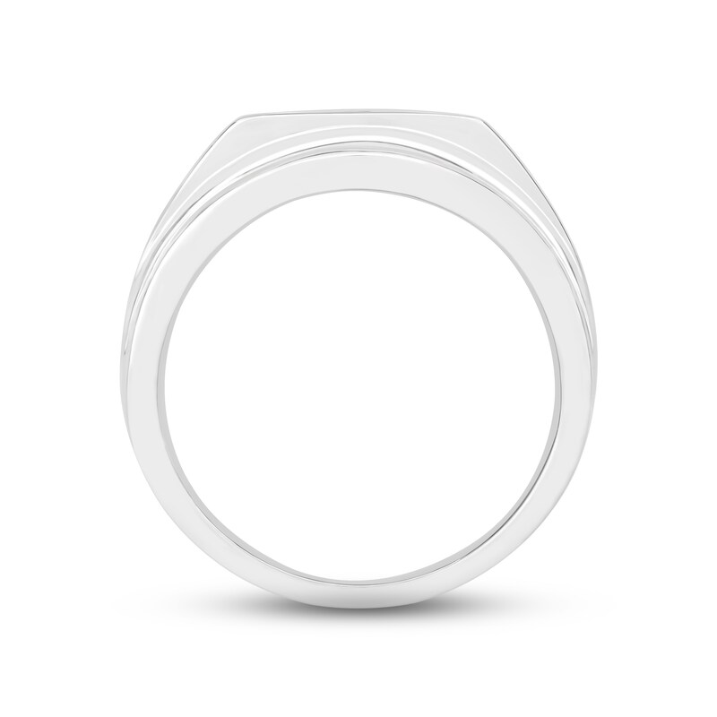 Main Image 3 of Adore Men's Diamond Wedding Band 3/8 ct tw Square-cut 10K White Gold
