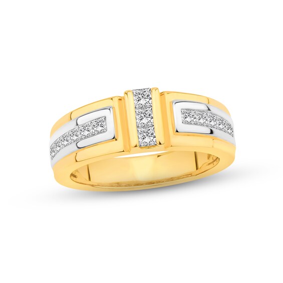 Adore Men's Diamond Wedding Band 1 ct tw Square-cut 14K Two-Tone Gold