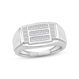 Adore Men's Diamond Wedding Band 1 ct tw Square-cut 14K White Gold