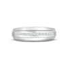 Thumbnail Image 2 of Adore Men's Diamond Wedding Band 1/4 ct tw Round-cut 10K White Gold