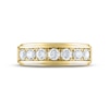 Thumbnail Image 3 of Men's THE LEO Diamond Seven-Stone Wedding Band 1-1/2 ct tw 14K Yellow Gold
