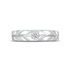 Thumbnail Image 2 of Adore Men's Diamond Wedding Band 1/6 ct tw Round-cut 10K White Gold