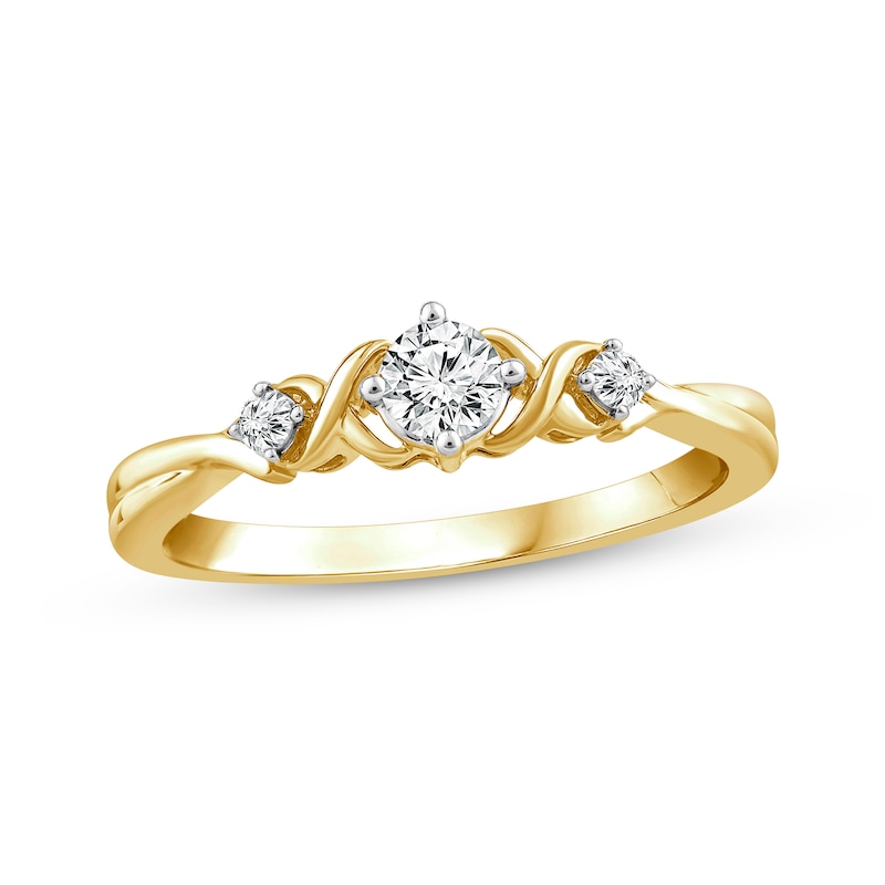 XO from KAY Diamond Promise Ring 1/4 ct tw Round-cut 10K Yellow Gold