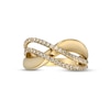 Thumbnail Image 1 of Diamond Crisscross Ring 5/8 ct tw Round-cut 14K Yellow Gold