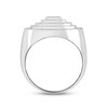 Thumbnail Image 1 of Men's Diamond Cushion Ring 1 ct tw Round-cut 10K White Gold