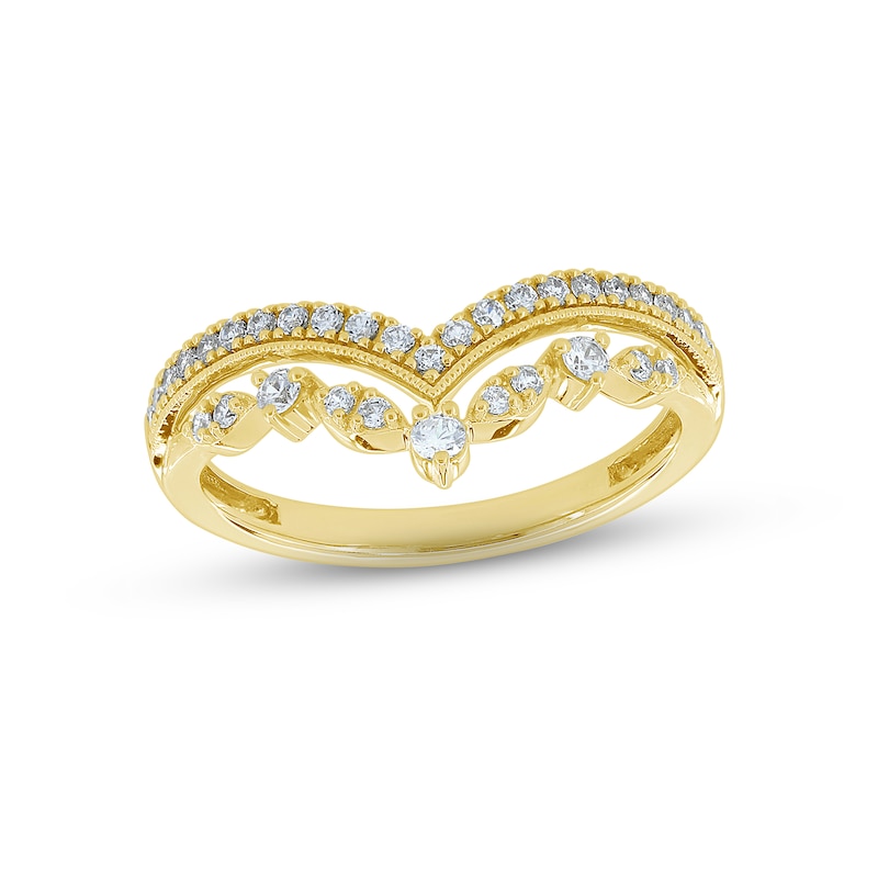 Diamond Contour Enhancer Ring 1/3 ct tw Round-cut 14K Yellow Gold