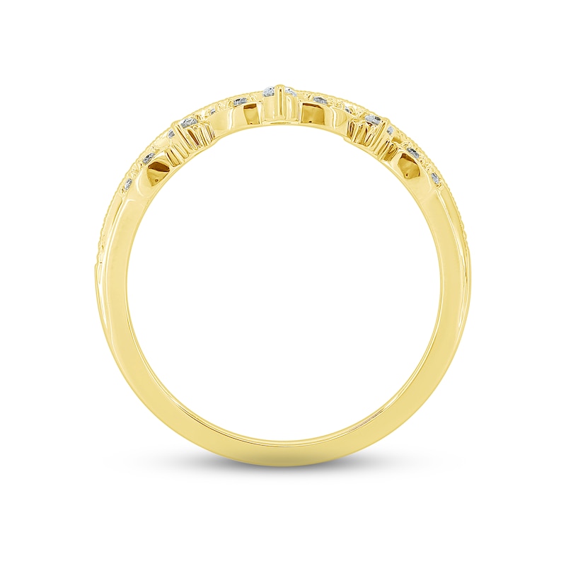 Diamond Contour Enhancer Ring 1/3 ct tw Round-cut 14K Yellow Gold