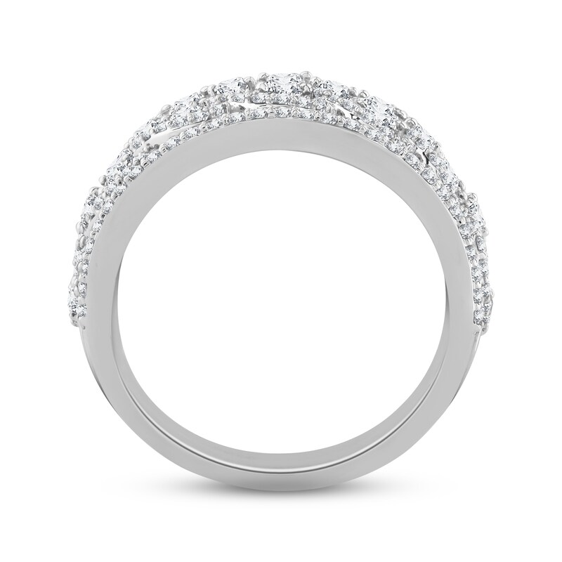 Diamond Twist Ring 1-1/2 ct tw Round-cut 14K White Gold