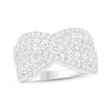 Thumbnail Image 1 of Round-Cut KAY Lab-Grown Diamonds Crossover Ring 1-1/2 ct tw 14K White Gold