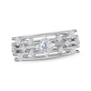 Thumbnail Image 0 of Diamond Staggered Five-Row Ring 1/2 ct tw 14K White Gold