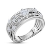 Thumbnail Image 1 of Diamond Staggered Five-Row Ring 1/2 ct tw 14K White Gold