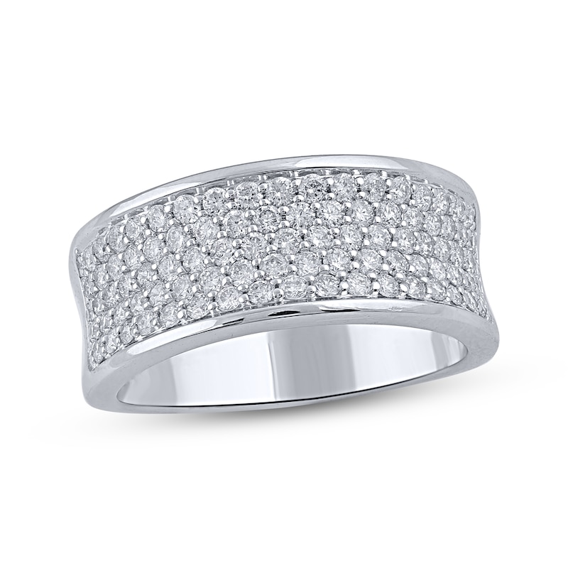 Diamond Five-Row Pave Ring 1 ct tw Platinum