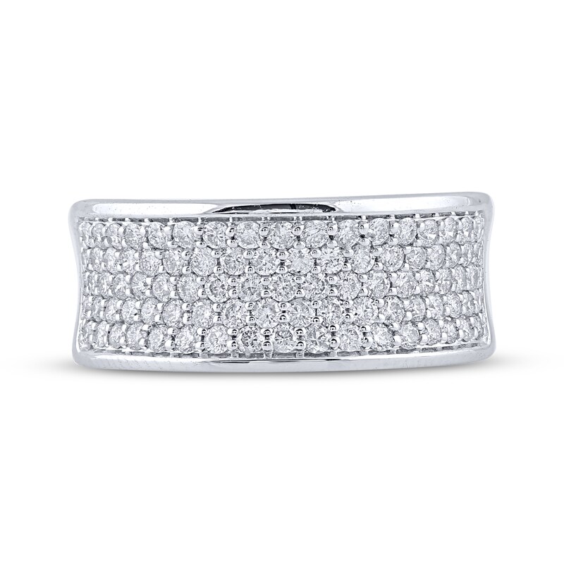 Diamond Five-Row Pave Ring 1 ct tw Platinum