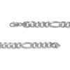 Thumbnail Image 3 of Diamond-Cut Figaro Chain Necklace 9mm Solid Sterling Silver 22"