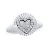 Thumbnail Image 1 of Round-Cut Diamond Heart Sunburst Ring 1/10 ct tw Sterling Silver