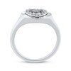 Thumbnail Image 3 of Round-Cut Diamond Heart Sunburst Ring 1/10 ct tw Sterling Silver