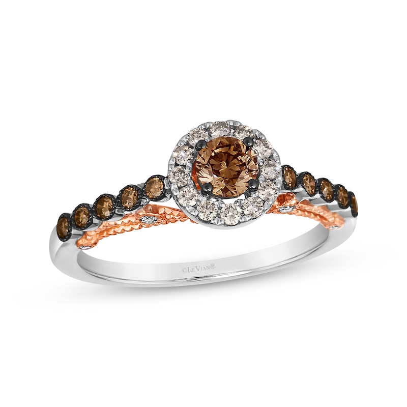 Le Vian Chocolate Diamonds Ring 3/4 ct tw 14K Two-Tone Gold