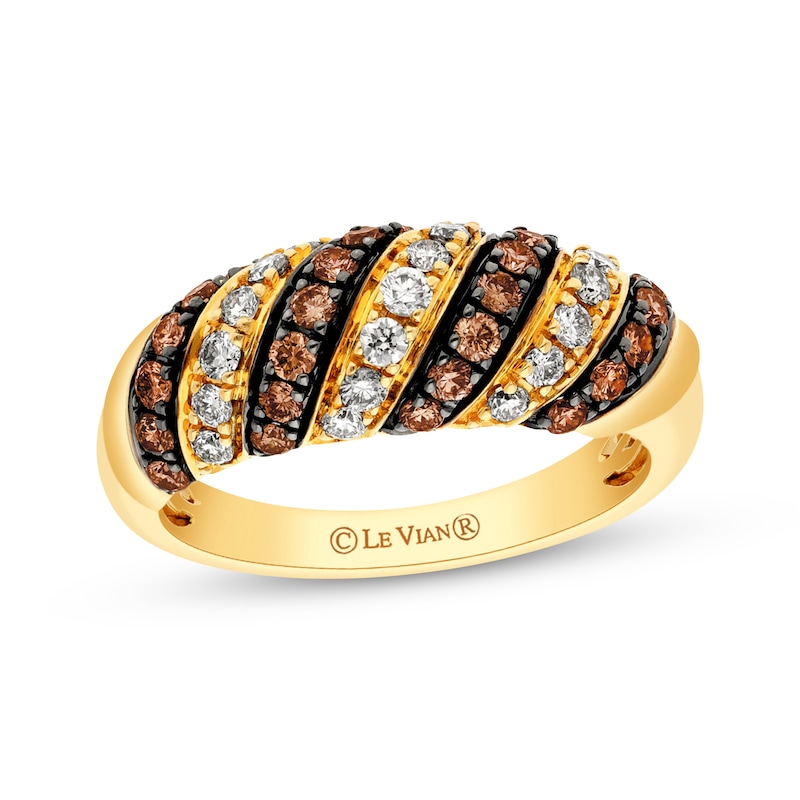 Le Vian Chocolate Diamond Swirl Ring 7/8 ct tw 14K Honey Gold