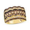 Le Vian Chocolate Diamond Scalloped Ring 1-3/4 ct tw 14K Honey Gold