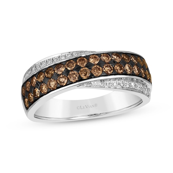 Le Vian Chocolate Diamond Crossover Ring 7/8 ct tw 14K Vanilla Gold