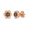 Thumbnail Image 1 of Le Vian Chocolate Diamond Flower Stud Earrings 1/2 ct tw 14K Strawberry Gold