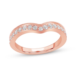 Adore Diamond Milgrain Contour Band 3/8 ct tw 14K Rose Gold