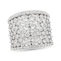 Diamond Multi-Row Ring 3-7/8 ct tw 14K White Gold