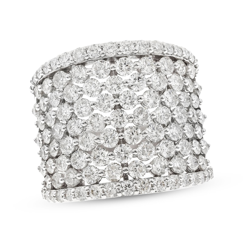 Main Image 1 of Diamond Multi-Row Ring 3-7/8 ct tw 14K White Gold