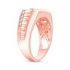 Thumbnail Image 1 of Men's Diamond Stepped Asymmetric Wedding Band 1 ct tw 10K Rose Gold