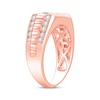 Thumbnail Image 1 of Men's Diamond Rectangle Stepped Wedding Band 1-1/4 ct tw 10K Rose Gold