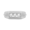 Thumbnail Image 3 of Adore Men's Diamond Rectangle Stepped Wedding Band 1-1/4 ct tw 10K White Gold