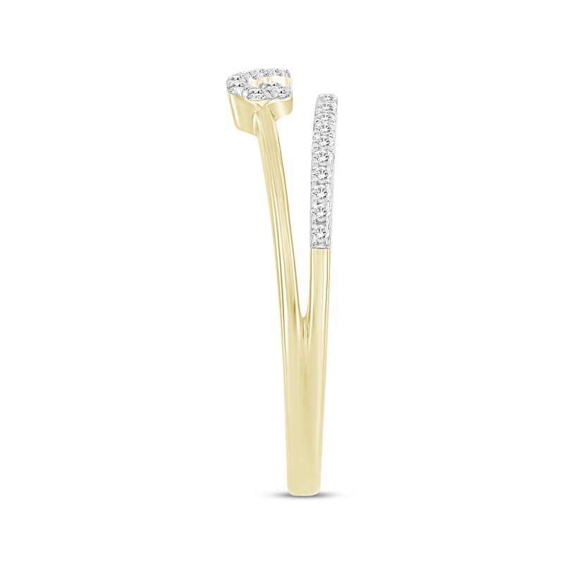 Main Image 2 of Diamond Infinity Split Ring 1/6 ct tw 10K Yellow Gold