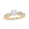 Thumbnail Image 1 of Now + Forever Lab-Grown Diamonds Round-Cut Twist Engagement Ring 1 ct tw 14K Yellow Gold