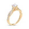 Thumbnail Image 2 of Now + Forever Lab-Grown Diamonds Round-Cut Twist Engagement Ring 1 ct tw 14K Yellow Gold