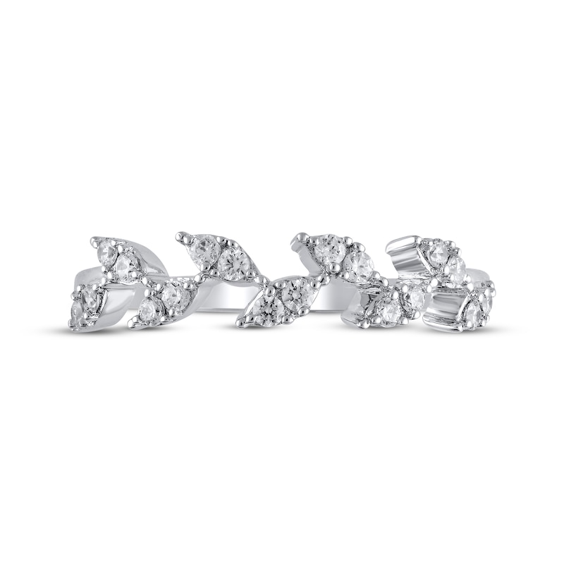Main Image 3 of Adore Diamond Leaves Contour Ring 1/4 ct tw 14K White Gold