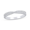 Thumbnail Image 1 of Adore Diamond Contour Crossover Ring 1/4 ct tw 14K White Gold