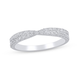 Adore Diamond Contour Crossover Ring 1/4 ct tw 14K White Gold
