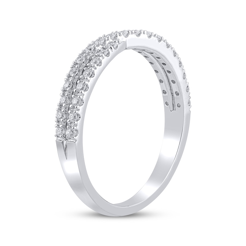 Main Image 2 of Adore Diamond Contour Crossover Ring 1/4 ct tw 14K White Gold