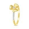 Thumbnail Image 2 of Diamond Clover Ring 1/10 ct tw 10K Yellow Gold