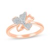 Thumbnail Image 1 of Diamond Flower Ring 1/6 ct tw 10K Rose Gold