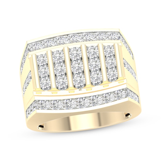 Men's Diamond Ring 2-1/2 ct tw 14K Yellow Gold Size 10