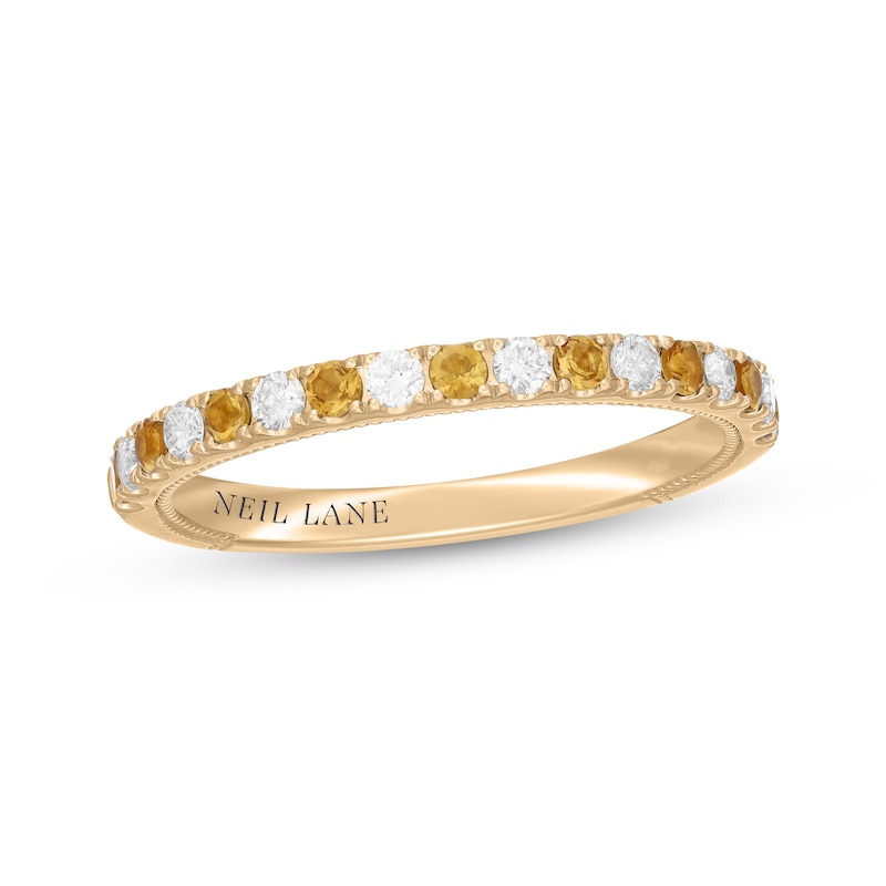 Main Image 1 of Neil Lane Diamond & Citrine Anniversary Ring 1/5 ct tw 14K Yellow Gold