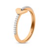 Thumbnail Image 2 of Diamond Sideways Heart Ring 1/10 ct tw 10K Rose Gold