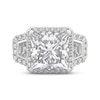 Thumbnail Image 3 of THE LEO Legacy Lab-Grown Diamond Princess-Cut Halo Bridal Set 5 ct tw 14K White Gold