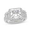 Thumbnail Image 1 of THE LEO Legacy Lab-Grown Diamond Princess-Cut Halo Engagement Ring 4-7/8 ct tw 14K White Gold
